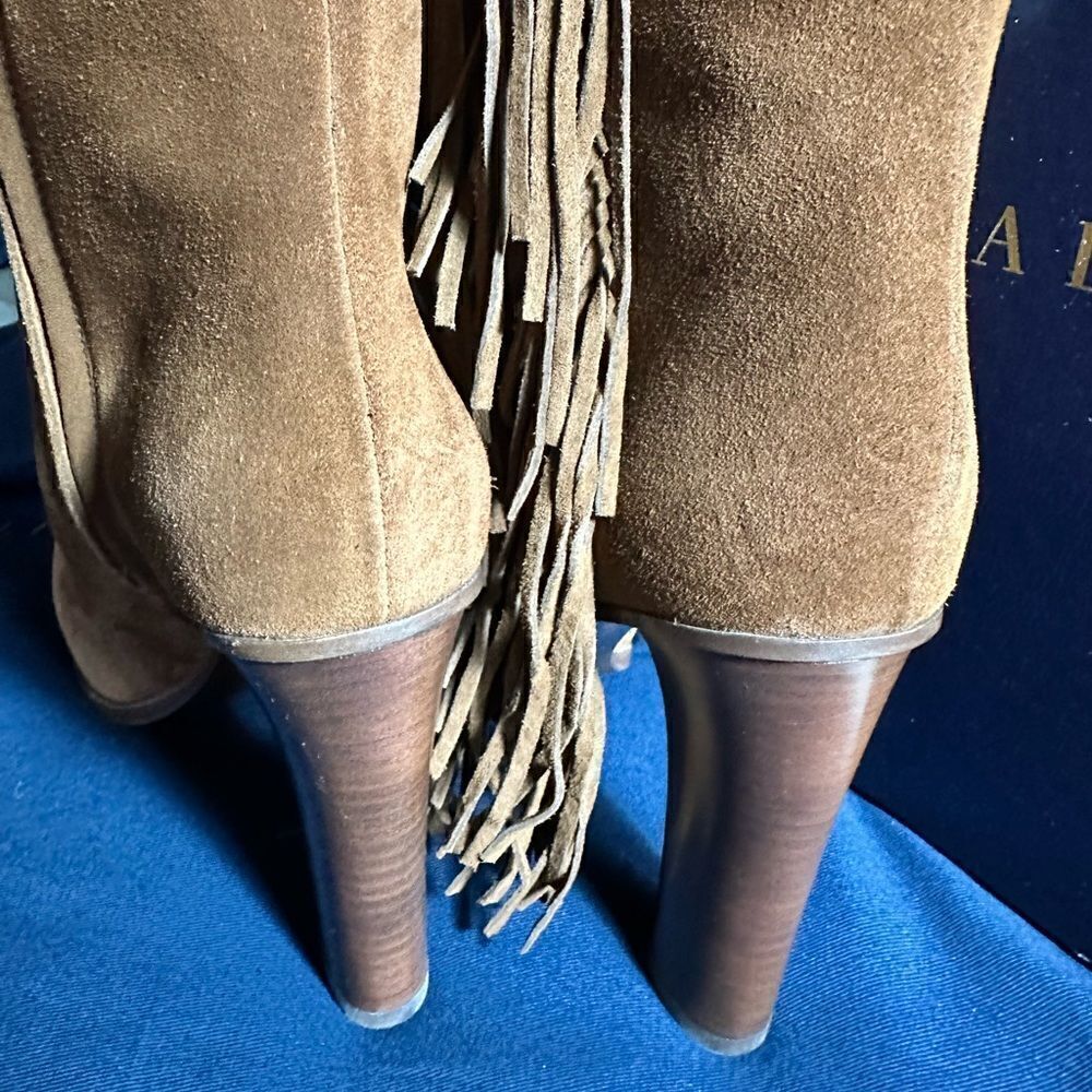 Ralph Lauren 2016 Runway Collection Noette Snuff Calf Suede Fringe Boot 6B NIB